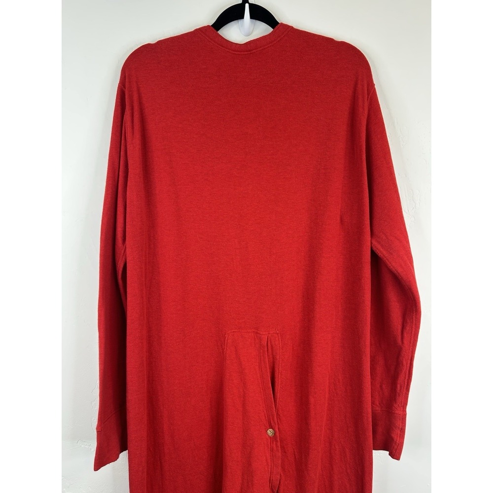 Vintage Thermal Union Suit Size L One Piece Long Johns Red Button Up Duofold - Picture 14 of 16
